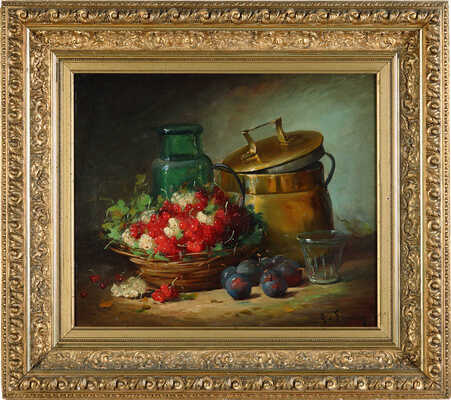 Неизвестный художник. Натюрморт с красной смородиной 